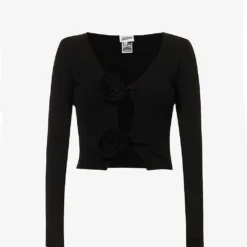 Jean Paul Gaultier Flower Floral-appliqué Knitted Top