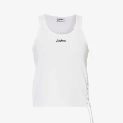 Jean Paul Gaultier Flower Lace-up Cotton-jersey Top