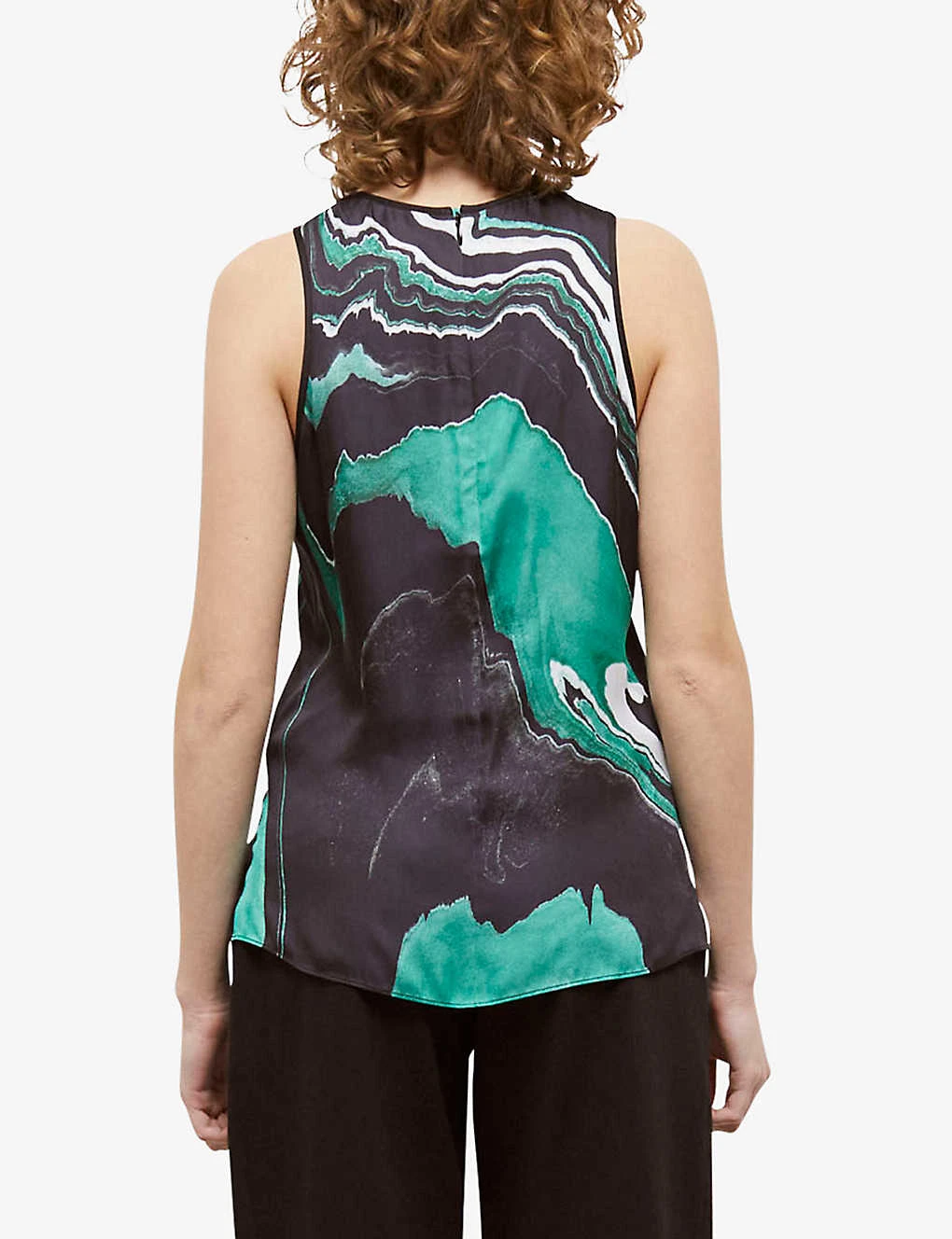 THE KOOPLES Marble-print Sleeveless Woven Top - Image 4
