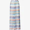 Missoni Zigzag Wide-leg High-rise Split-hem Woven Trousers