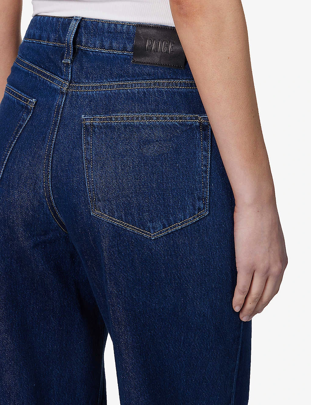 Paige Harper Contrast-stitch Wide-leg High-rise Jeans - Image 5