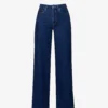 Paige Harper Contrast-stitch Wide-leg High-rise Jeans