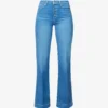 Paige Leenah Flared-leg High-rise Stretch-denim Jeans