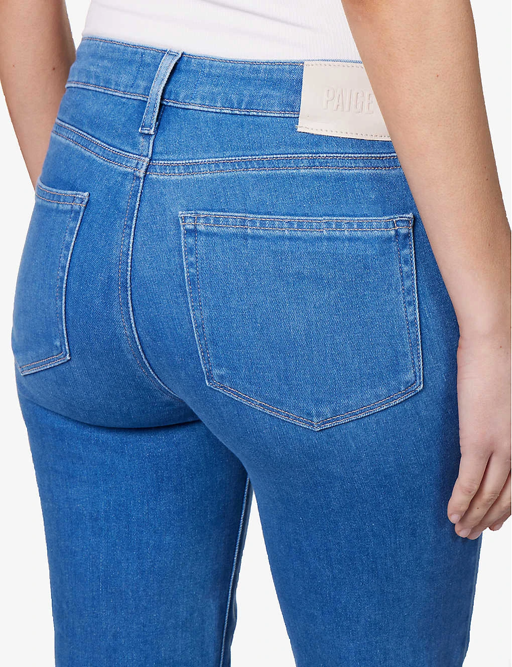Paige Genevieve Brand-patch High-rise Mid-rise Stretch-denim Jeans - Image 6