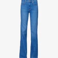Paige Genevieve Brand-patch High-rise Mid-rise Stretch-denim Jeans