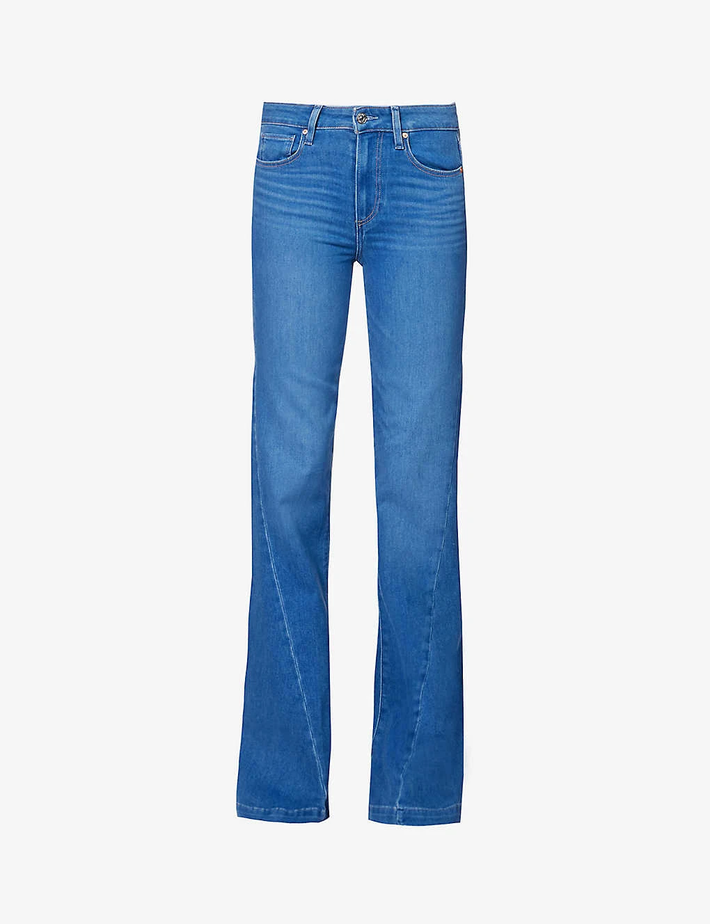 Paige Genevieve Brand-patch High-rise Mid-rise Stretch-denim Jeans