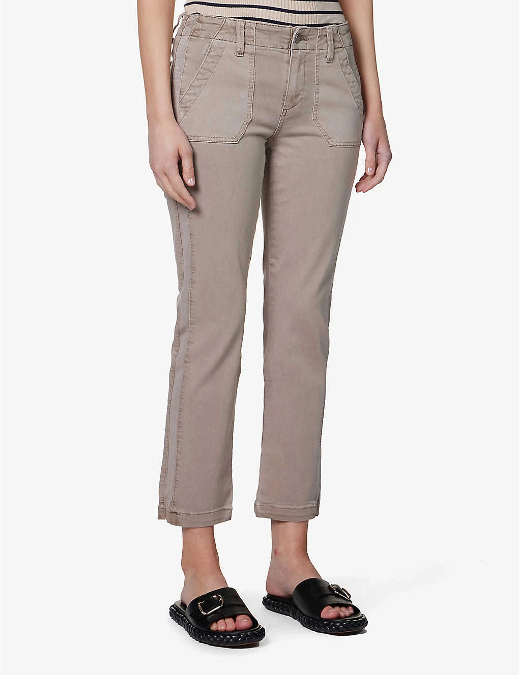 Paige Mayslie Straight-leg Mid-rise Stretch-denim Jeans - Image 3