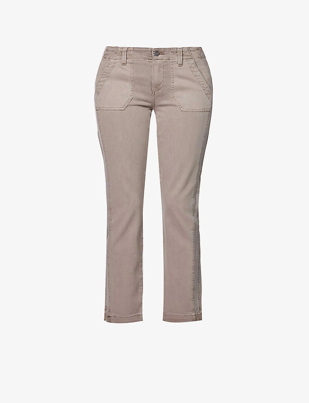 Paige Mayslie Straight-leg Mid-rise Stretch-denim Jeans