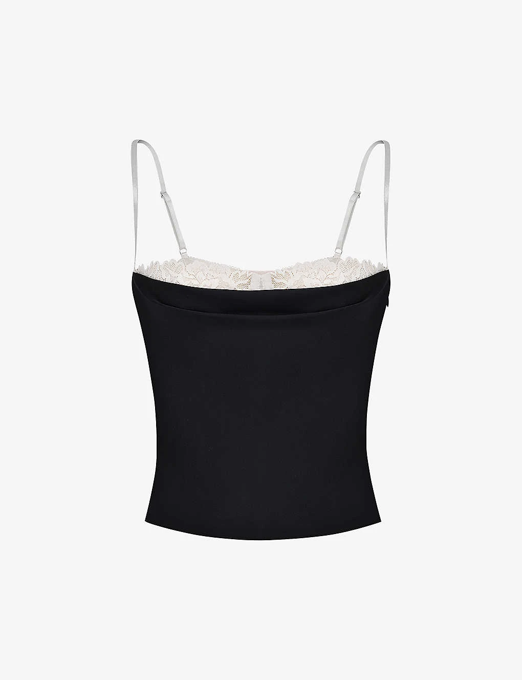 Eli Lace-trim Underwired Satin Top