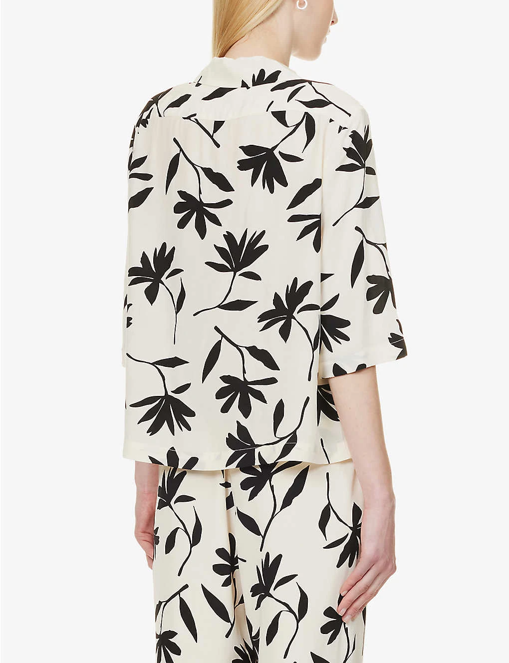 ANINE BING Row Floral-print Woven Shirt - Image 4