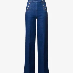 FRAME Sailor Snap Wide-leg Mid-rise Recycled-denim Jeans