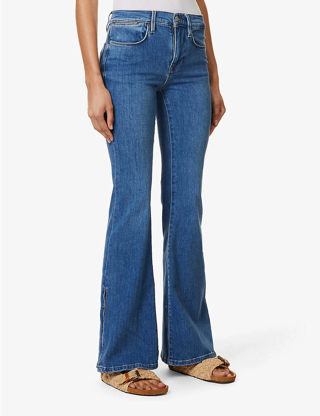 FRAME Le High Flare High-rise Flared-leg Stretch-denim Jeans - Image 3