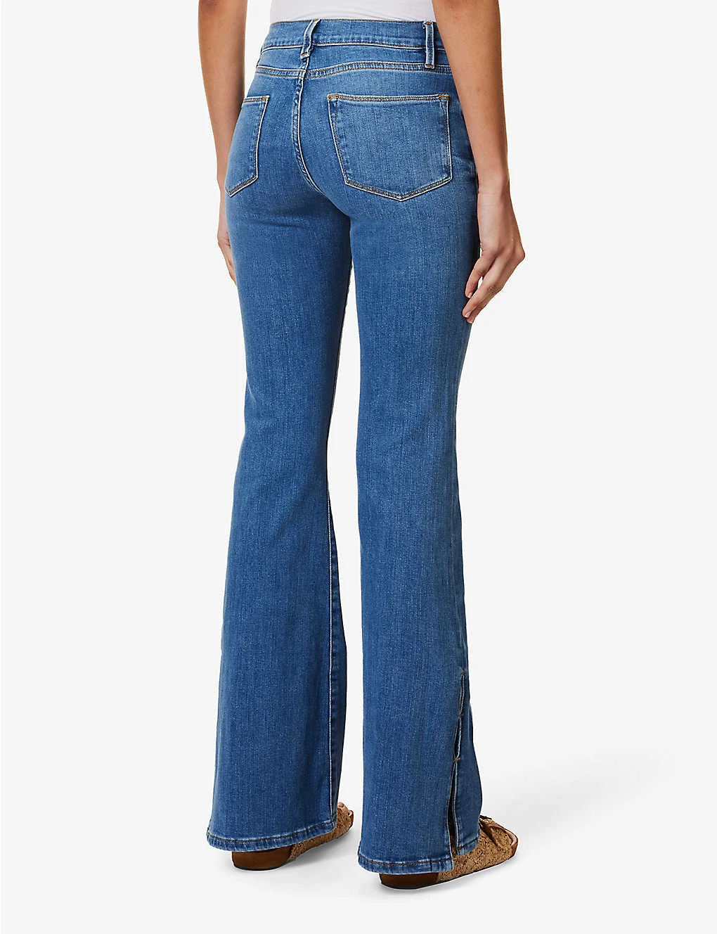 FRAME Le High Flare High-rise Flared-leg Stretch-denim Jeans - Image 4