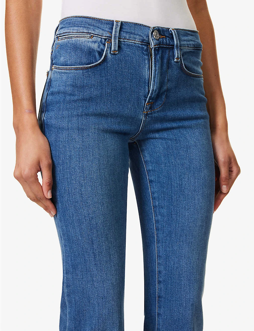 FRAME Le High Flare High-rise Flared-leg Stretch-denim Jeans - Image 6