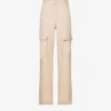 FRAME Flap-pocket Straight-leg Mid-rise Organic Linen-blend Trousers