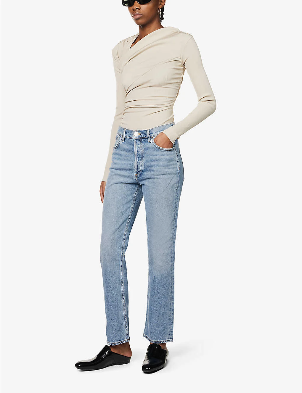 The Morgan Straight-leg High-rise Cotton-blend Jeans - Image 2