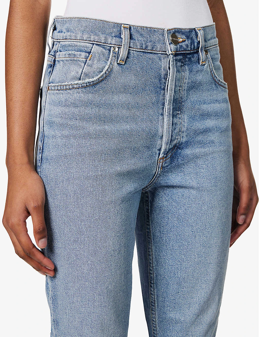 The Morgan Straight-leg High-rise Cotton-blend Jeans - Image 6