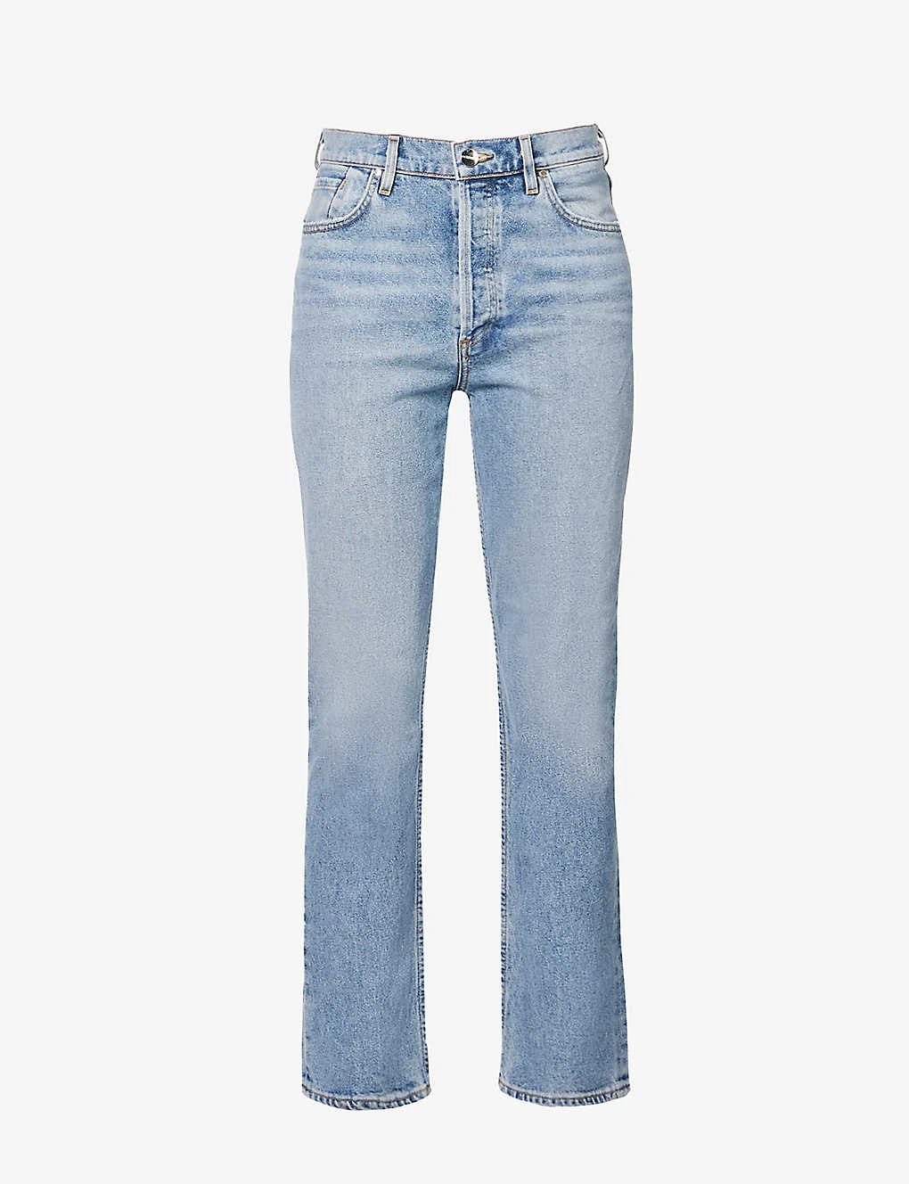The Morgan Straight-leg High-rise Cotton-blend Jeans
