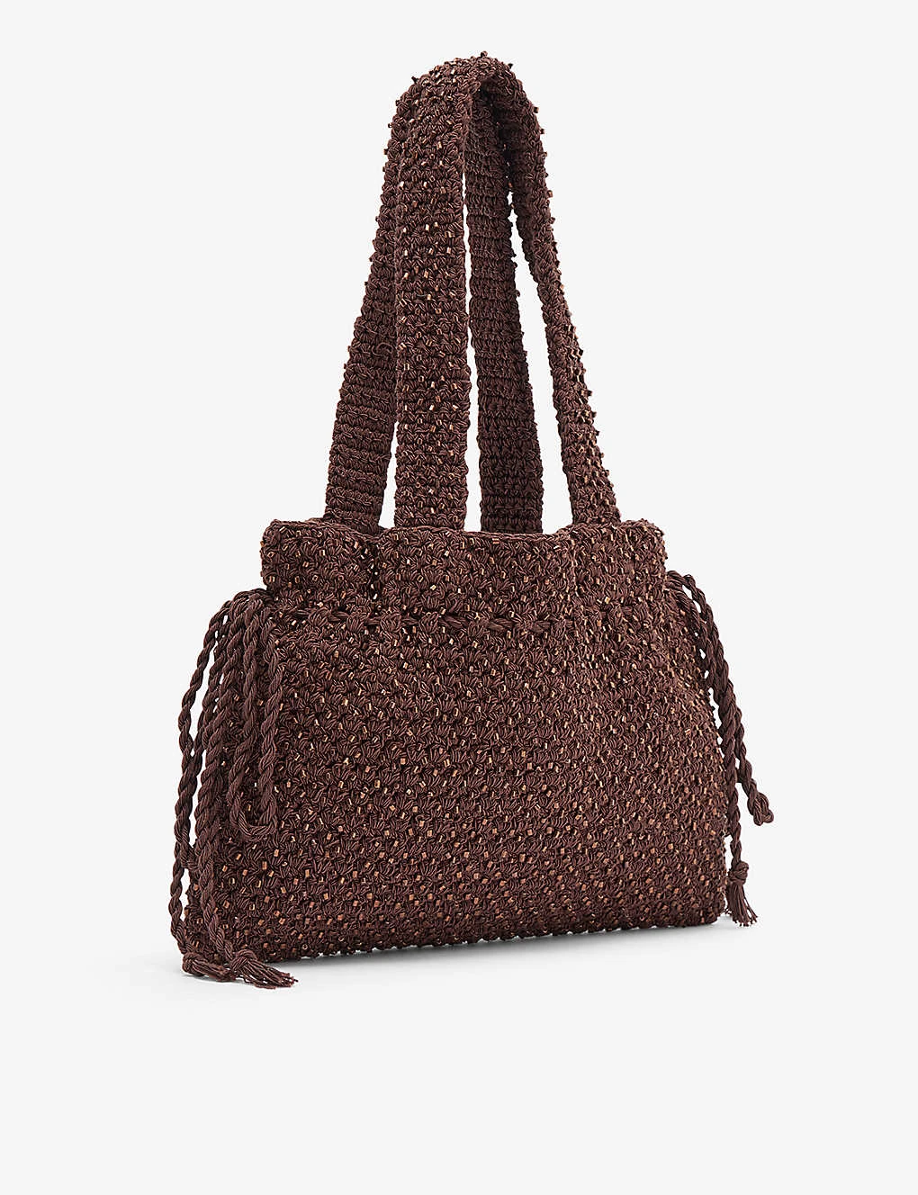 FRAME X Julia Sarr-Jamois Crochet-pattern Cotton-blend Top-handle Bag - Image 3