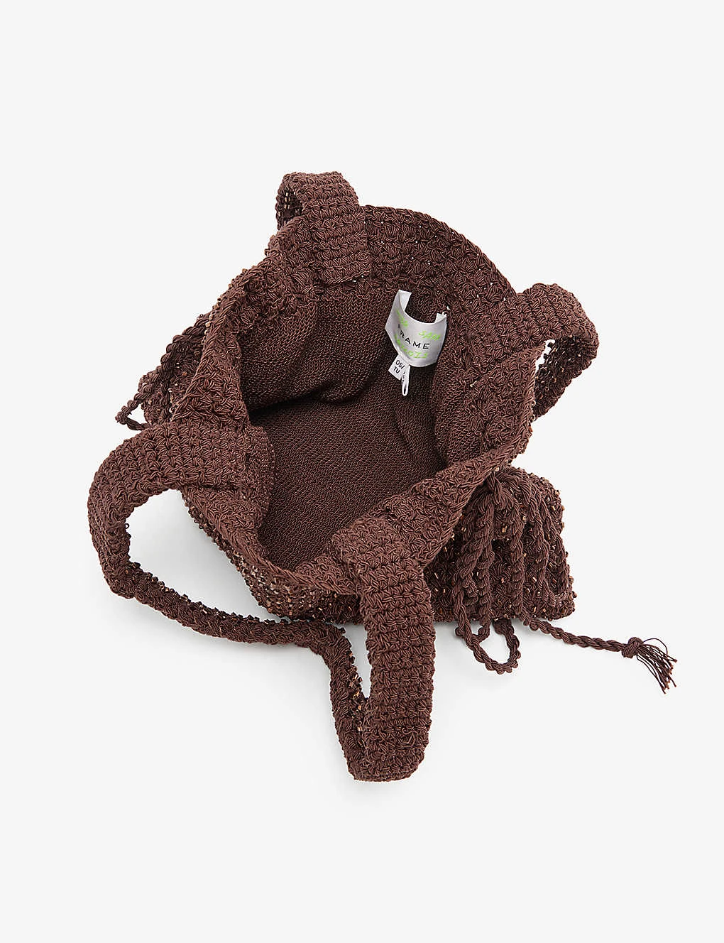 FRAME X Julia Sarr-Jamois Crochet-pattern Cotton-blend Top-handle Bag - Image 4