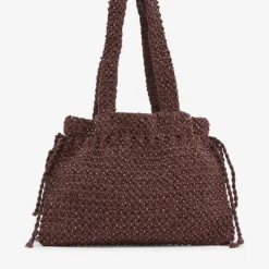 FRAME X Julia Sarr-Jamois Crochet-pattern Cotton-blend Top-handle Bag