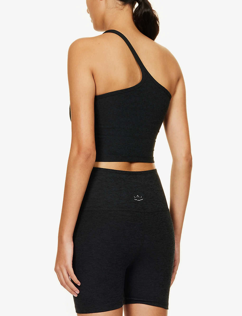 Beyond Yoga Spacedye One Up One-shoulder Cropped Stretch-woven Top - Image 4