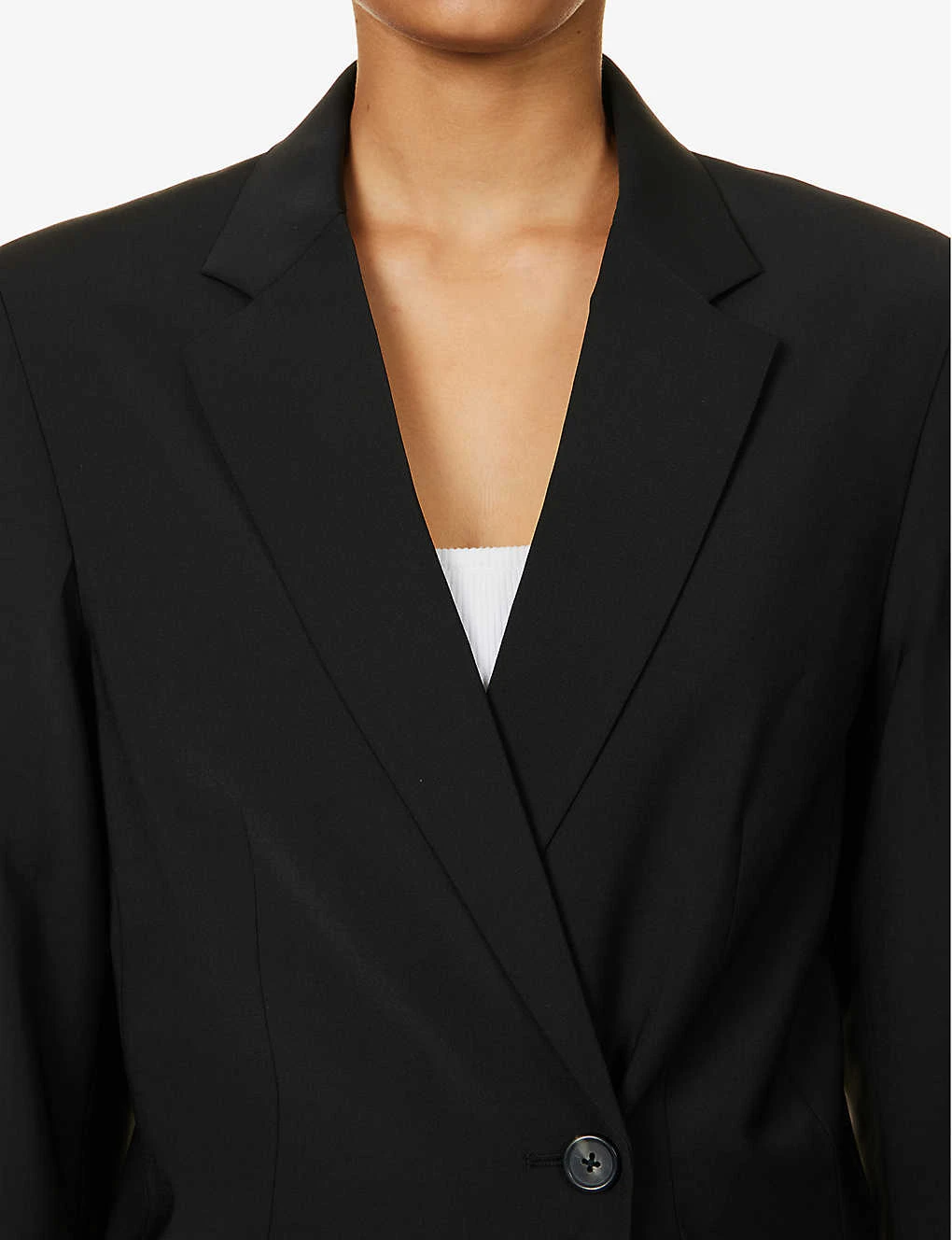 Helmut Lang Double-breasted Asymmetric Wool-blend Blazer - Image 5