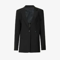 Helmut Lang Double-breasted Asymmetric Wool-blend Blazer