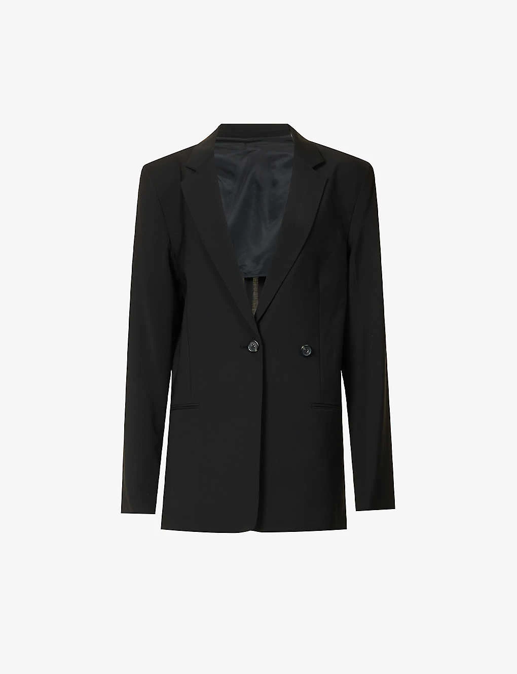 Helmut Lang Double-breasted Asymmetric Wool-blend Blazer