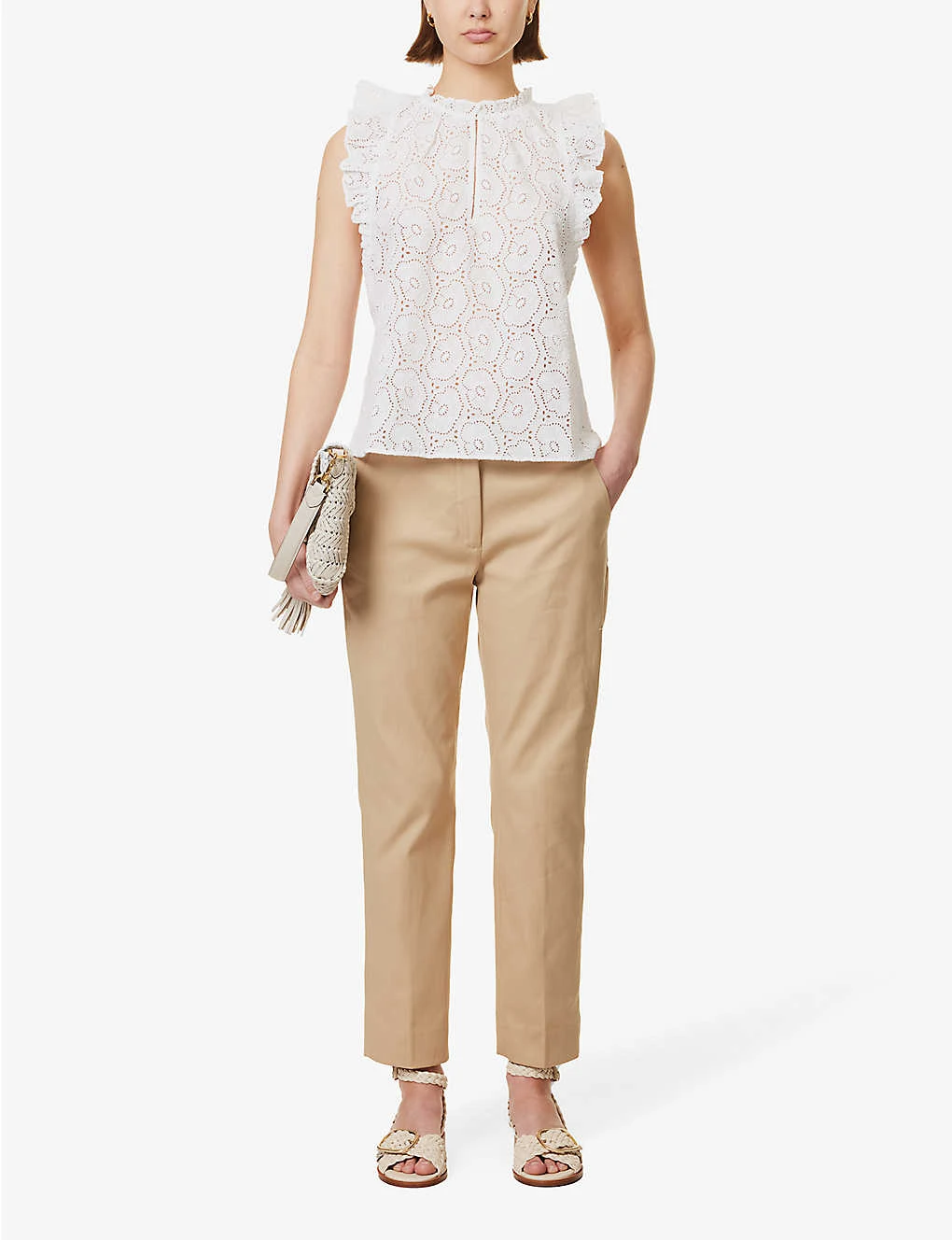 ME AND EM Broderie Cotton Top - Image 2