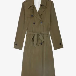 Zadig & Voltaire La Parisien Double-breasted Belted-waist Woven Trench Coat