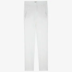Zadig & Voltaire Prune Crystal-embellished Tapered-leg Mid-rise Stretch-woven Trousers