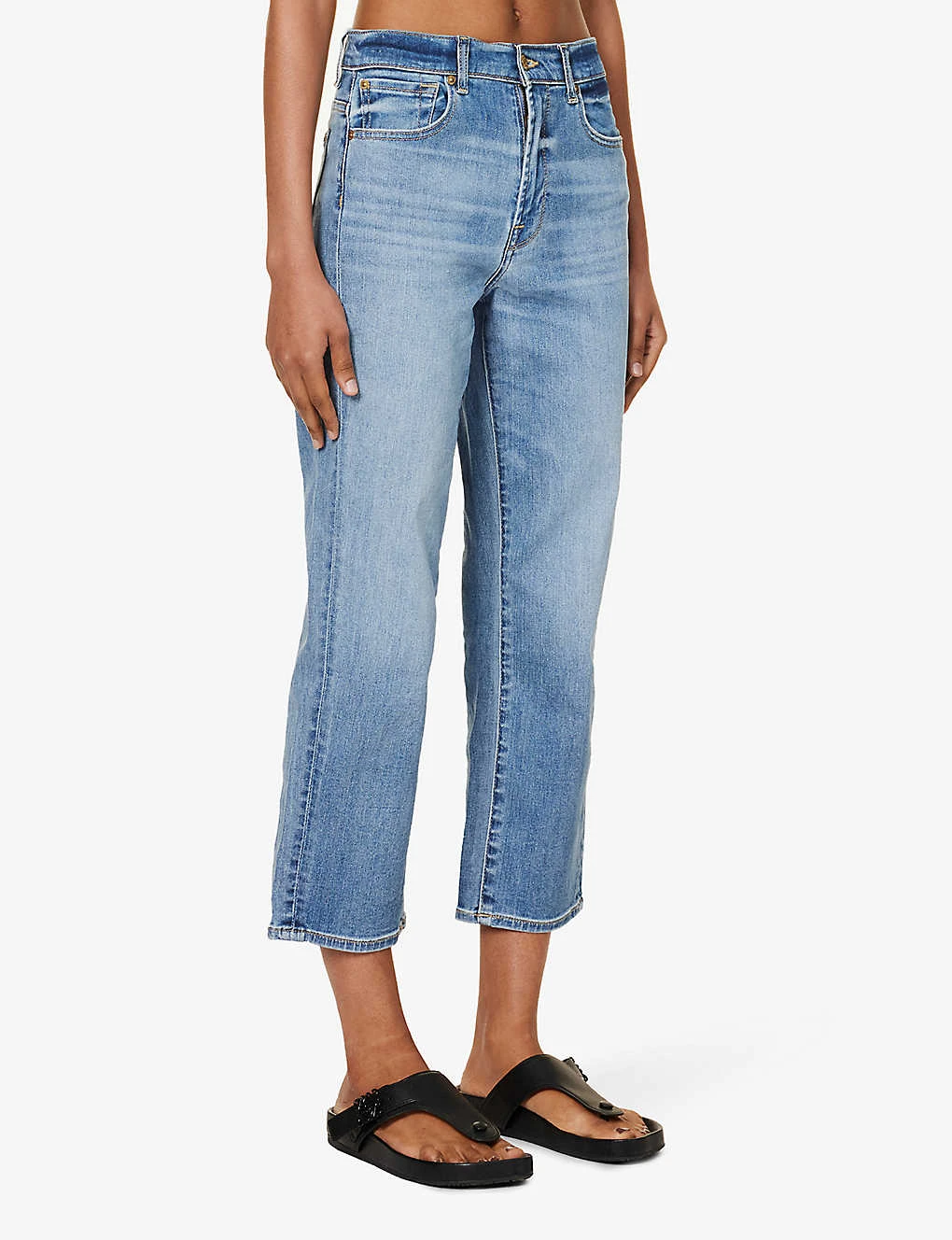 7 For All Mankind The Modern Straight-leg Mid-rise Stretch-denim Jeans - Image 3