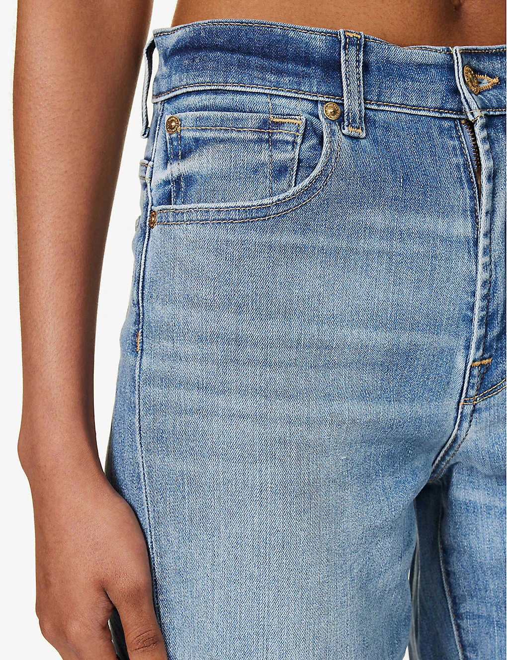 7 For All Mankind The Modern Straight-leg Mid-rise Stretch-denim Jeans - Image 6