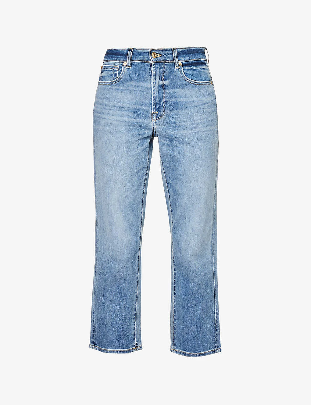 7 For All Mankind The Modern Straight-leg Mid-rise Stretch-denim Jeans