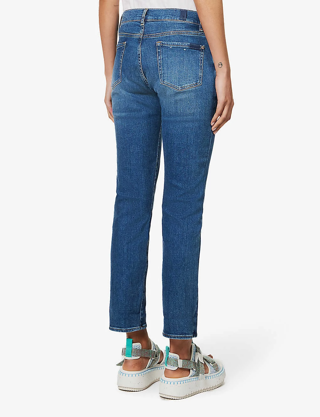 7 For All Mankind Relaxed Skinny Skinny-leg Mid-rise Stretch-denim Jeans - Image 4