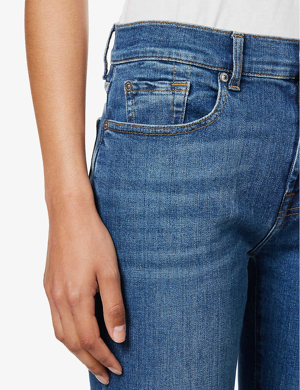 7 For All Mankind Relaxed Skinny Skinny-leg Mid-rise Stretch-denim Jeans - Image 5