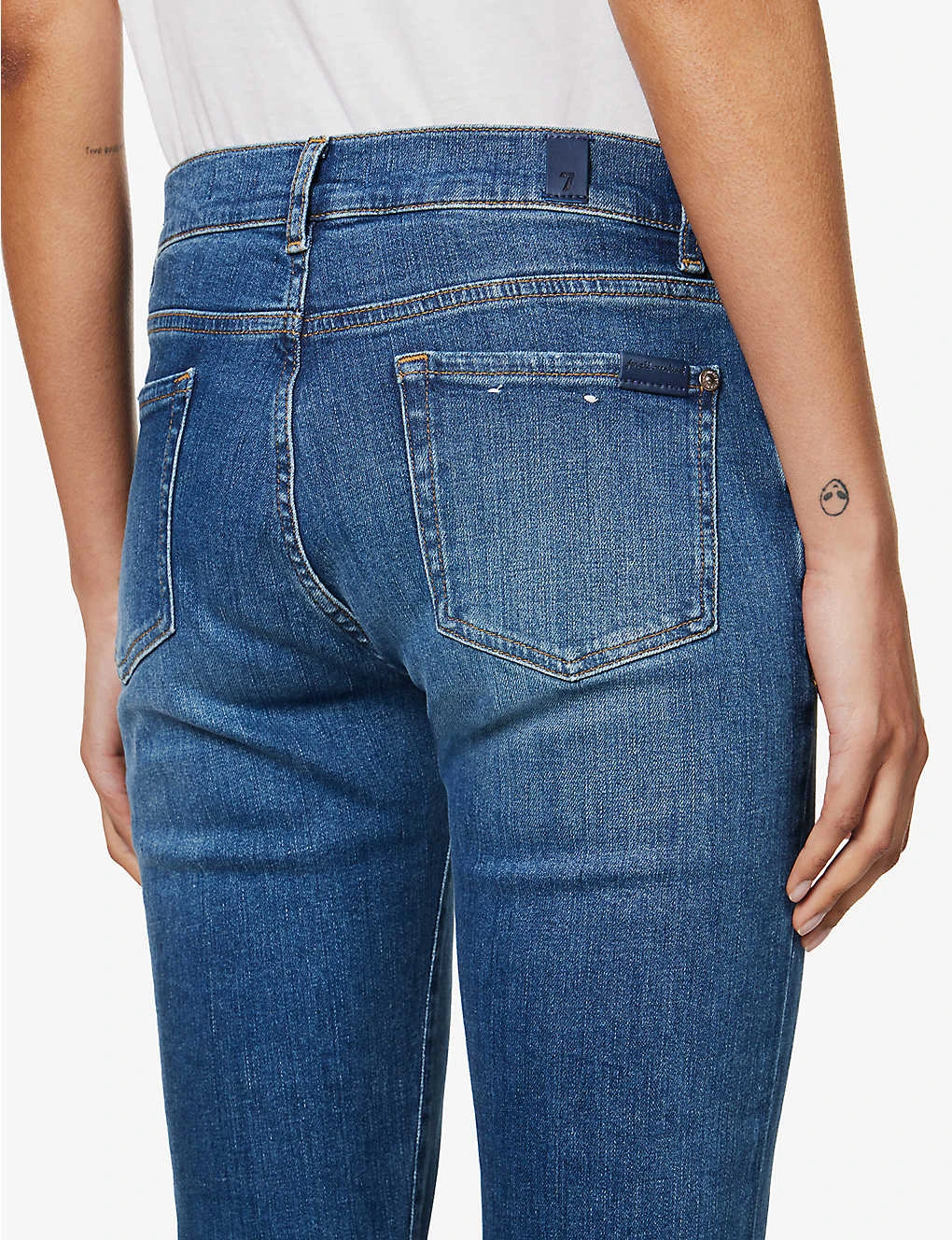 7 For All Mankind Relaxed Skinny Skinny-leg Mid-rise Stretch-denim Jeans - Image 6