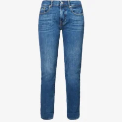 7 For All Mankind Relaxed Skinny Skinny-leg Mid-rise Stretch-denim Jeans