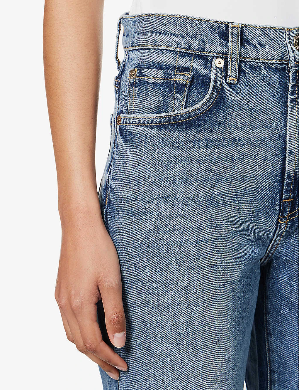 7 For All Mankind Logan Stovepipe Straight-leg Mid-rise Stretch-denim Jeans - Image 5