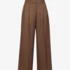 THEORY Wide-leg Low-rise Stretch-wool Trousers