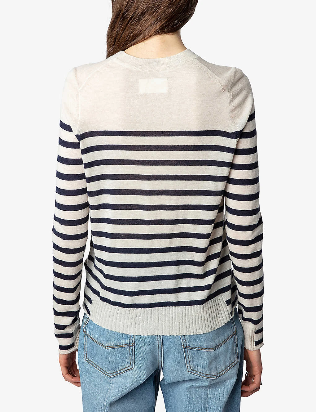 Zadig & Voltaire Source Crystal-embellished Striped Cashmere Jumper - Image 4