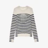 Zadig & Voltaire Source Crystal-embellished Striped Cashmere Jumper