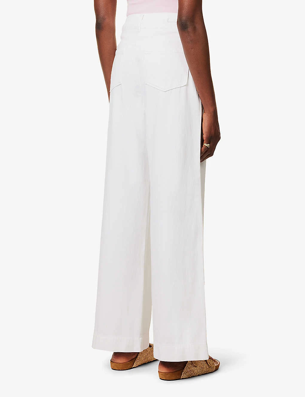 Paige Harper Wide-leg High-rise Cotton-blend Jeans - Image 4