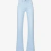 Paige Leenah Flared Mid-rise Denim-blend Jeans