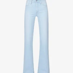 Paige Leenah Flared Mid-rise Denim-blend Jeans