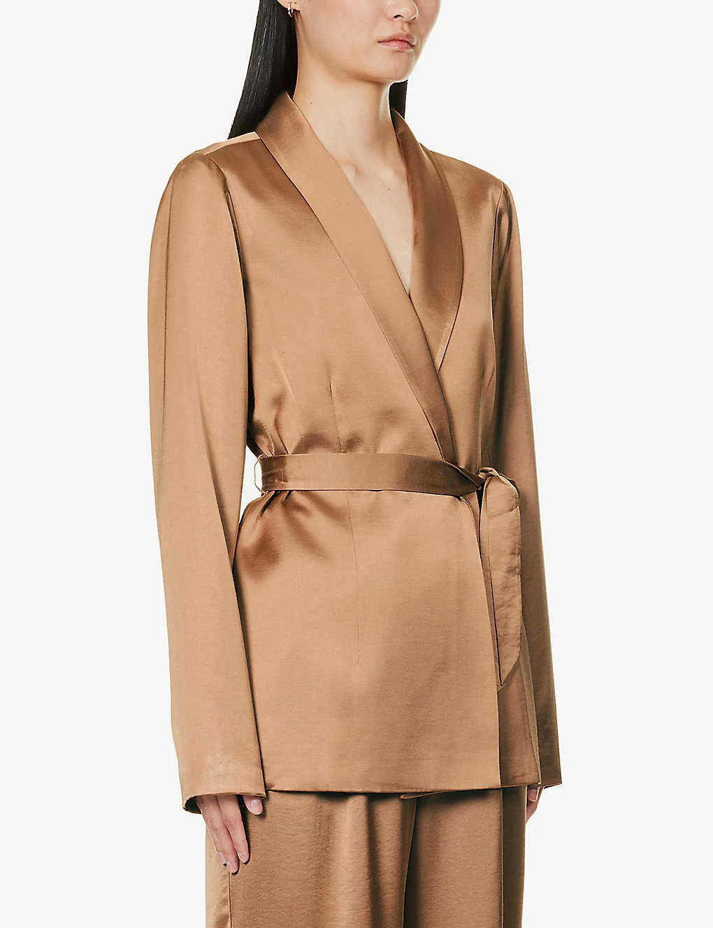 Paige Kadisha Belted Rayon-blend Blazer - Image 3