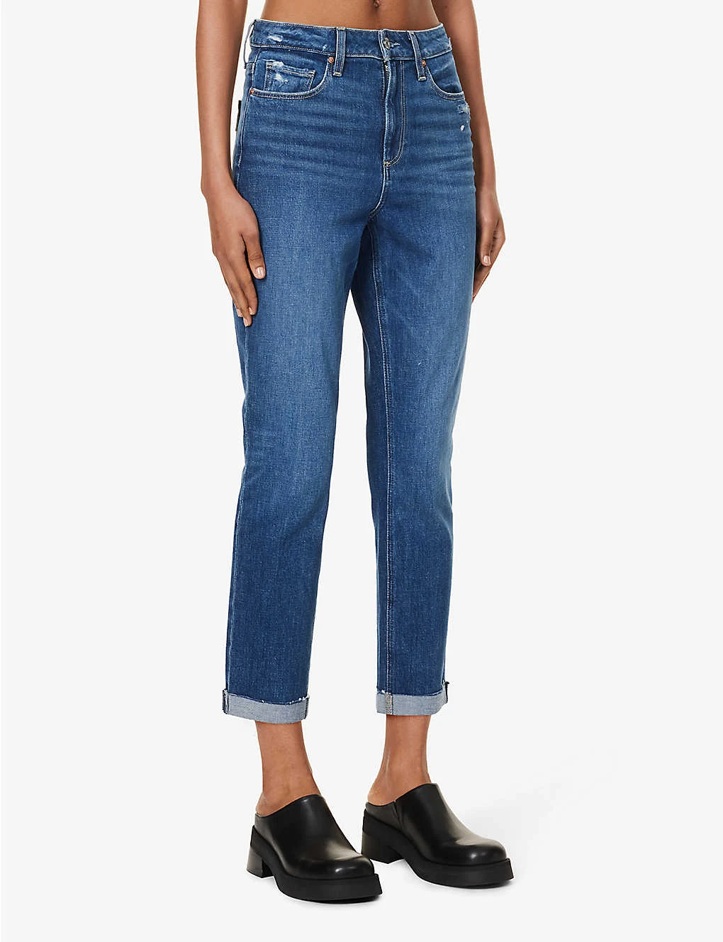 Paige Brigitte Cropped-ankle High-rise Straight-leg Stretch-denim Jeans - Image 3