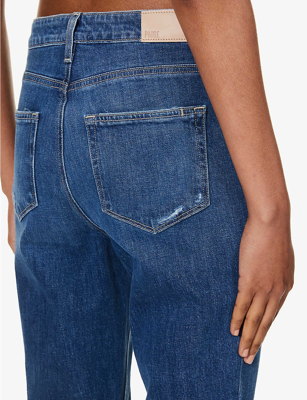 Paige Brigitte Cropped-ankle High-rise Straight-leg Stretch-denim Jeans - Image 6