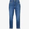 Paige Brigitte Cropped-ankle High-rise Straight-leg Stretch-denim Jeans